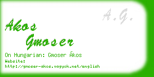 akos gmoser business card